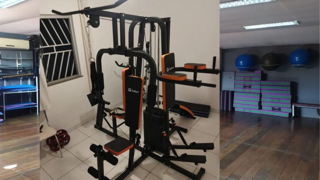 estação de exercícios e musculação 