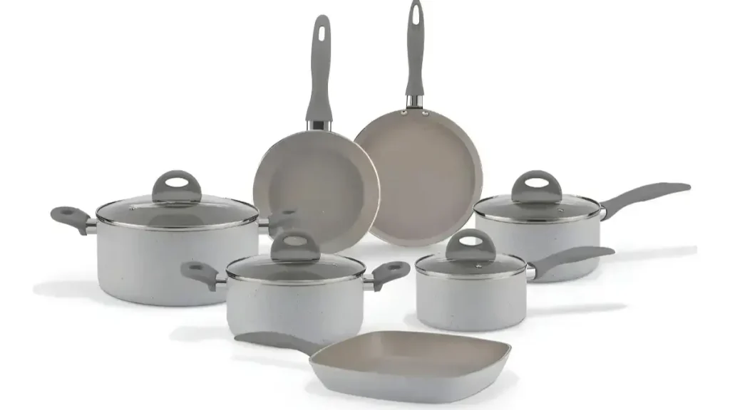 Melhor jogo de panelas antiaderente: 7 opções que valem a pena 8 Jogo De Panelas Ceramic Life Marble Blend Brinox