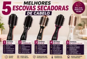 escovas secadoras de cabelo